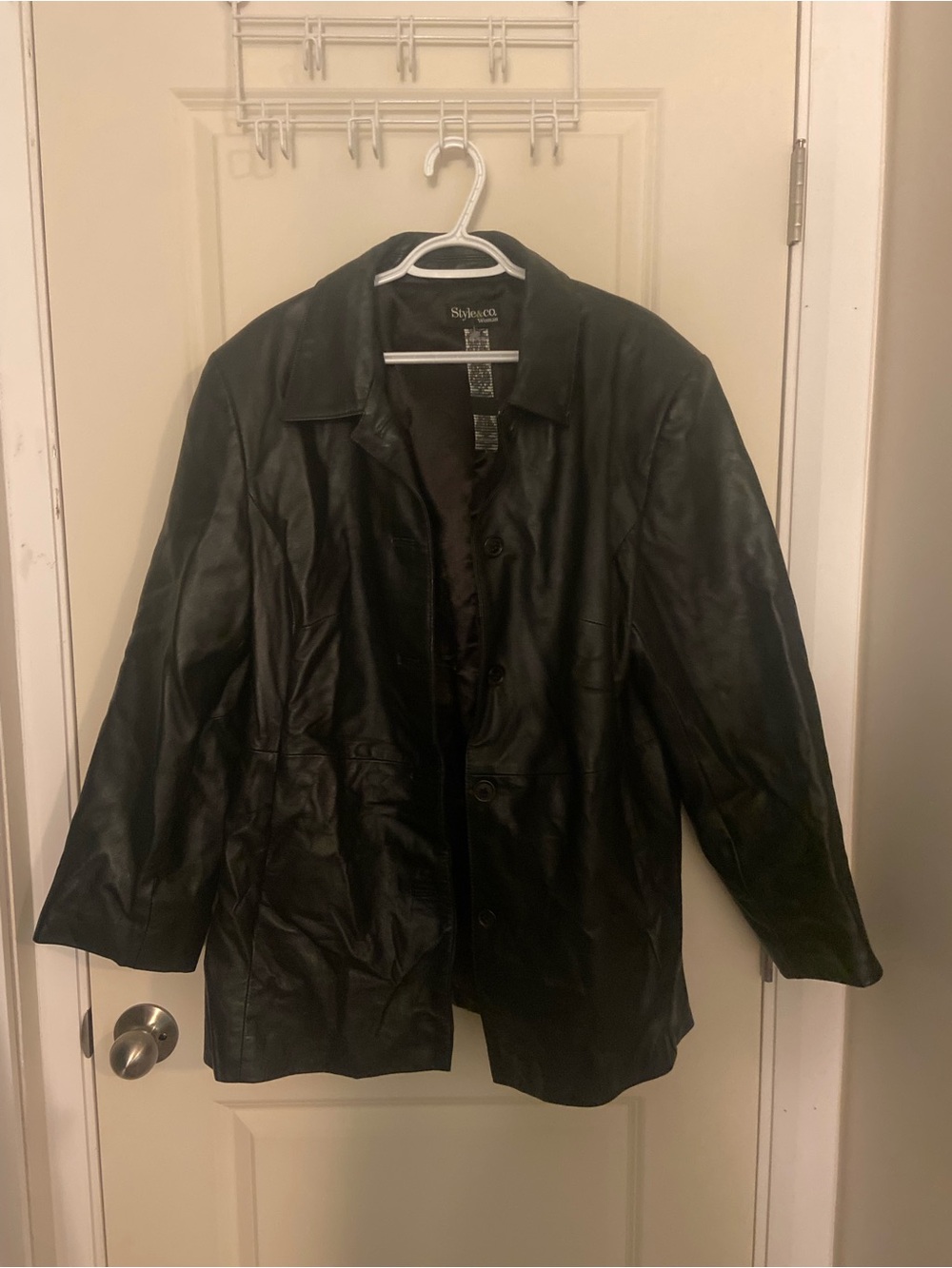 STYLUS Women's Black Leather Jacket